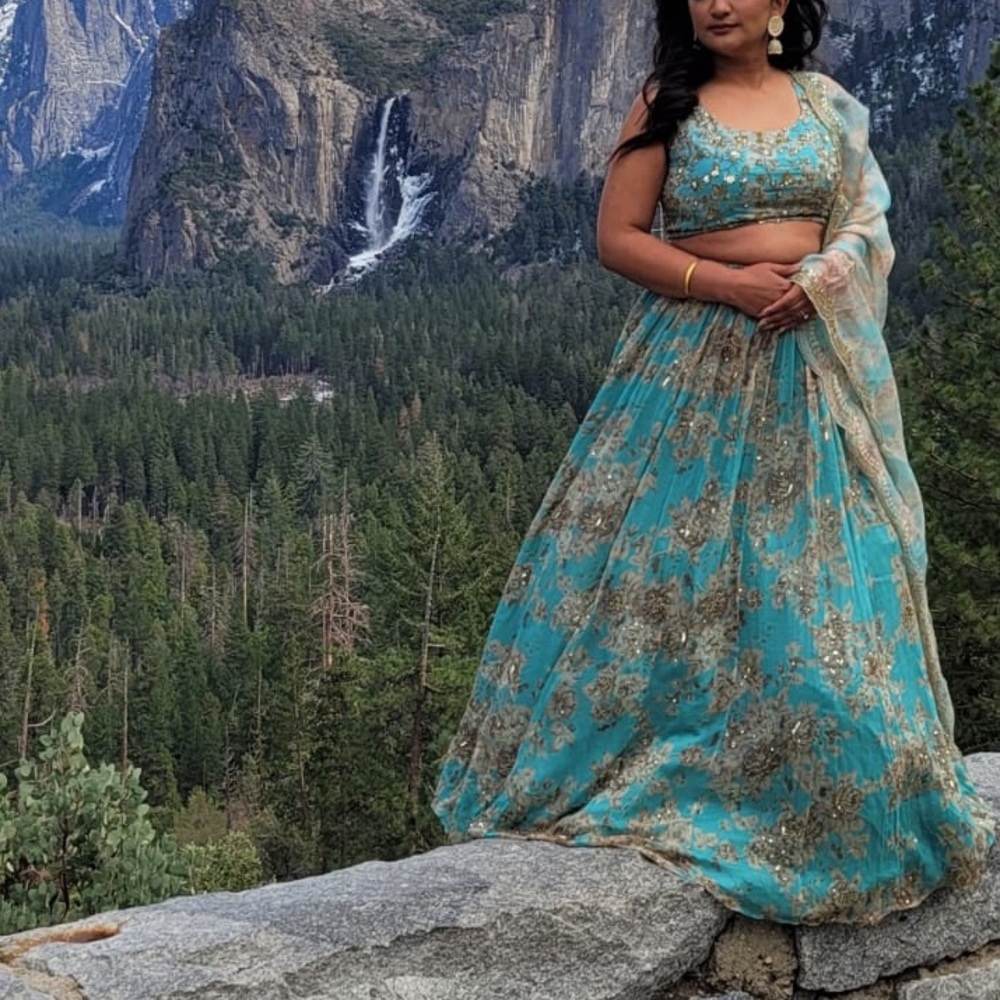 Blue Anita Dongre Lengha